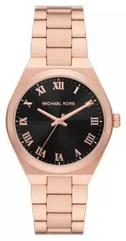 Michael Kors MK7392 Lennox (37mm) Black Dial / Rose Gold- Watch