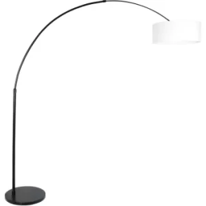 Sienna Sparkled Light Arc Floor Lamp Black Matt