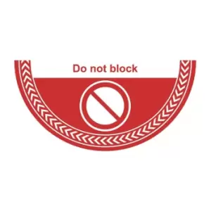 Do Not Block' Floor Graphic (750mm x 375mm)