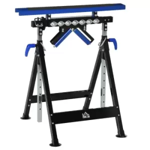 Multi-Function Workbench Work Table Ball Support Stand Roller Trestle