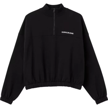 Calvin Klein Jeans Vertical Institutional Zip Sweatshirt - CK BLACK BEH