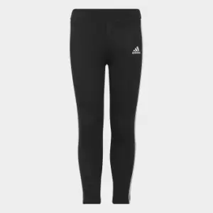 3-Stripes Cotton Leggings with Logo Print