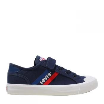 Levis Mission Canvas Low Kids Trainers - Navy 0040