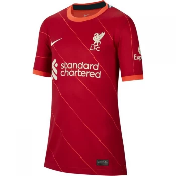 Nike Liverpool Home Shirt 2021 2022 Junior - Red