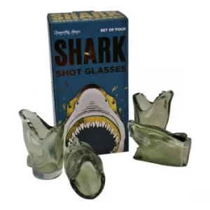 Set of 4 Shark Design Shot Glasses