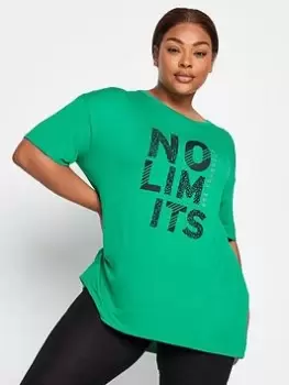 Yours No Limits Active Top Green, Size 20, Women