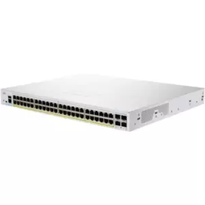 Smart Switch, 48 x 10/100/1000 PoE+ ports with 370W power budget, 4 x 10 Gigabit SFP+, UK