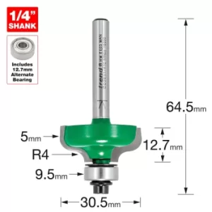 Trend CRAFTPRO Ogee Mould Bearing Guided Router Cutter 12.7mm 9.5mm 1/4"