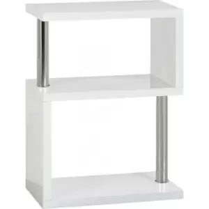 Charisma Modern Living Room Furniture White Gloss 3 Shelf Unit