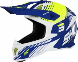 Shot Lite Fury Motocross Helmet, blue-yellow, Size S, blue-yellow, Size S