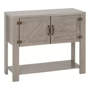 Seconique Zurich 2 Door Console Table - Grey Wood Grain