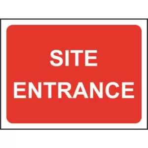 Zintec 1050 x 750mm Site Entrance Road Sign with Frame