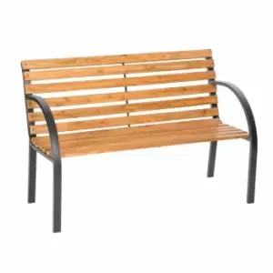 Tectake Garden Bench 2-seater In Wood (119.5X 62X83cm) Brown