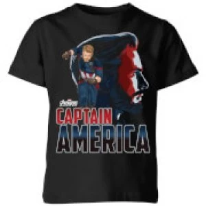 Avengers Captain America Kids T-Shirt - Black - 7-8 Years