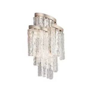 Mont Blanc 3 Light Wall Sconce MODERN Leaf, Venetian Glass