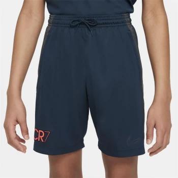 Nike Dri-FIT CR7 Big Kids Soccer Shorts - Navy/Grey