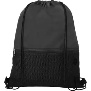 Bullet Oriole Mesh Drawstring Bag (One Size) (Solid Black)