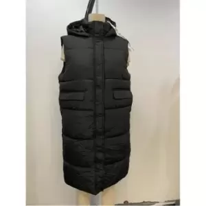 Missguided Recycled Longline Puffer Gilet - Black