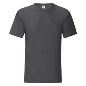 Fruit Of The Loom Mens Iconic T-Shirt (Pack Of 5) (L) (Dark Heather)