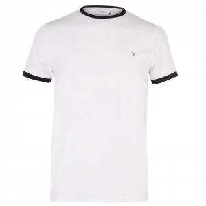 Farah Vintage Farah Groves Ringer T Shirt - White 104