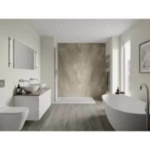 Multipanel Linda Barker Bathroom Wall Panel Hydrolock 2400 X 900mm Soapstone Stellar