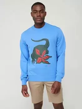 Lacoste x Netflix Stranger Thing Crew Neck Sweat, Blue Size M Men