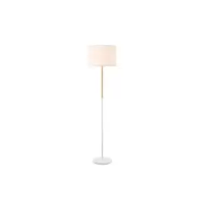 Vretsia Floor Lamp E27 Max 40W Iron, Wood, Fabric Matterial White