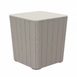 Alfresco Wood Effect Garden Storage Table 50 Litres, Grey