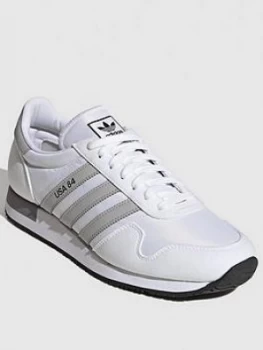 adidas Originals USA 84 - White/Grey, Size 9, Men