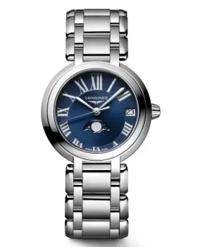 Longines Primaluna Quartz 30mm Blue Dial Steel Womens Watch L8.115.4.91.6 L8.115.4.91.6