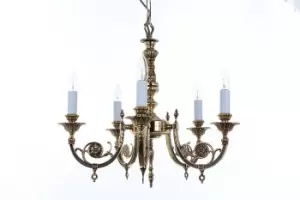 Chelsea Polished Brass 5 Arm Chandelier