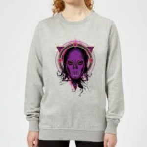 Harry Potter Death Mask 2 Neon Womens Sweatshirt - Grey - XL