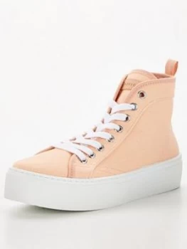 OFFICE Focused Flatform High Top Plimsoll - Nude, Size 7, Women