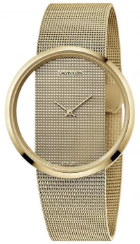 Calvin Klein Glam Gold PVD Plated Steel Mesh Bracelet Watch