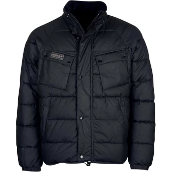 Barbour International Transmission Hoxton Baffle Wax - Black BK11