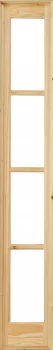 Wickes Newland Internal French Door Demi Panel Clear Pine Glazed 4 Lite 1981 x 292mm