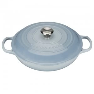 Le Creuset Signature Cast Iron Shallow Casserole Dish - 30cm - Coastal Blue