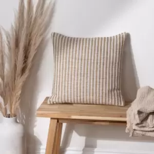 Organik Stripe Cushion Natural, Natural / 45 x 45cm / Polyester Filled