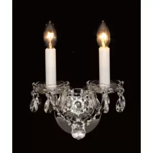 Impex Stella Beaded Light Candle Wall Lamp