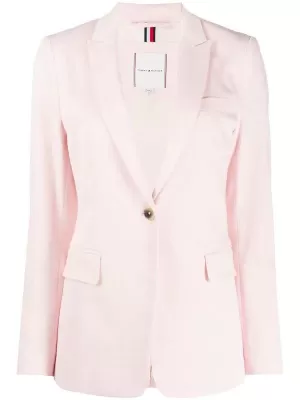 Tommy Hilfiger Cotton Pastel Suit Blazer - Pink