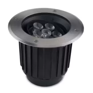 Gea Outdoor LED Recessed Ground Uplight Stainless Steel Polished 18.5cm 1777lm 10deg. 4000K IP67