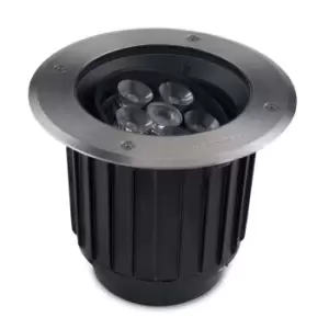 Gea Outdoor LED Recessed Ground Uplight Stainless Steel Polished 18.5cm 1777lm 29deg. 4000K IP67