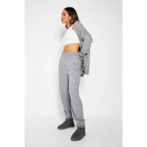 I Saw It First Soft Knit Loose Fit Trousers - Grey