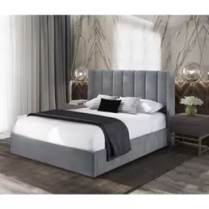 Envisage Trade - Marilynn Upholstered Beds - Plush Velvet, King Size Frame, Steel - Steel