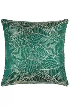 Seymour Embroidered Woven Jacquard Satin Piped Cushion