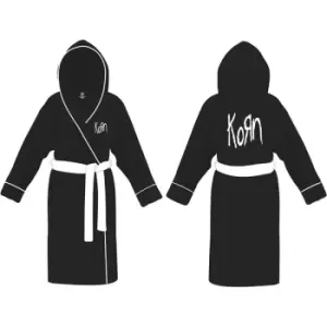 Korn - Logo Unisex Large - X Large Bathrobe - Black