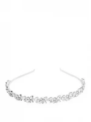 Mood Silver Plated Crystal Cluster Headband