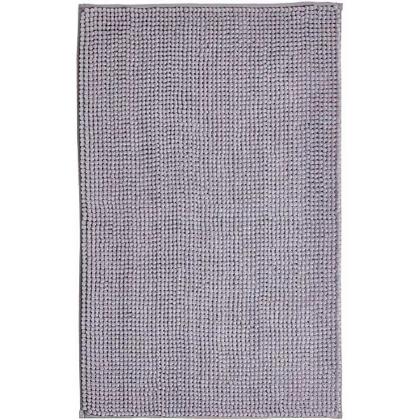 CATHERINE LANSFIELD Bobble Bath Mat, Silver - Catherine Lansfield BR/42324/W/BMAT/SI