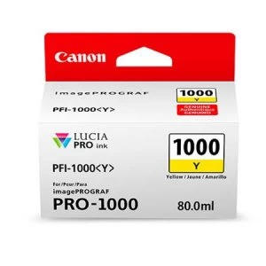 Canon PFI1000 Yellow Ink Cartridge