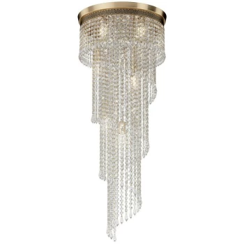 Maytoni Lighting - Cascade Chandelier Gold Antique & Crystal, 12 Light, E14